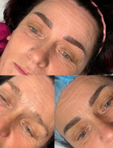 powder brows before